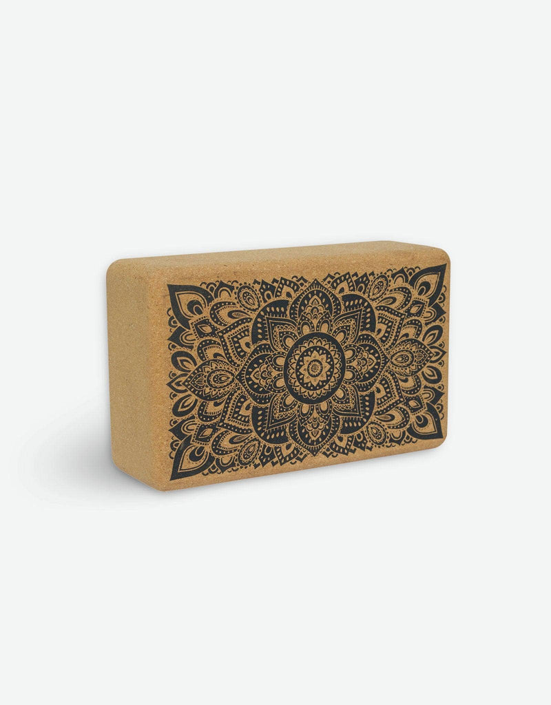 Cork Yoga Block – Mandala Black