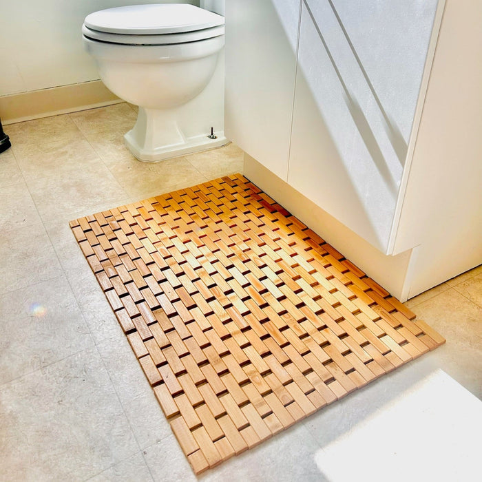 Bamboo Bath Mat | Eco-Friendly Spa-Style Bathroom Mat | Sustainable Non-Slip Design