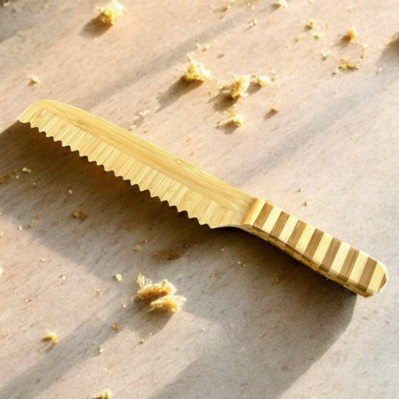 Bamboo Bread Knife | Eco-Friendly Serrated Bread Slicer | Sustainable Kitchen Tool