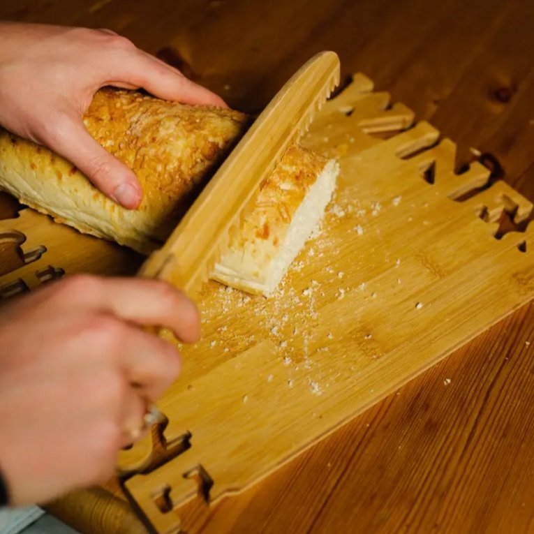 Bamboo Bread Knife | Eco-Friendly Serrated Bread Slicer | Sustainable Kitchen Tool