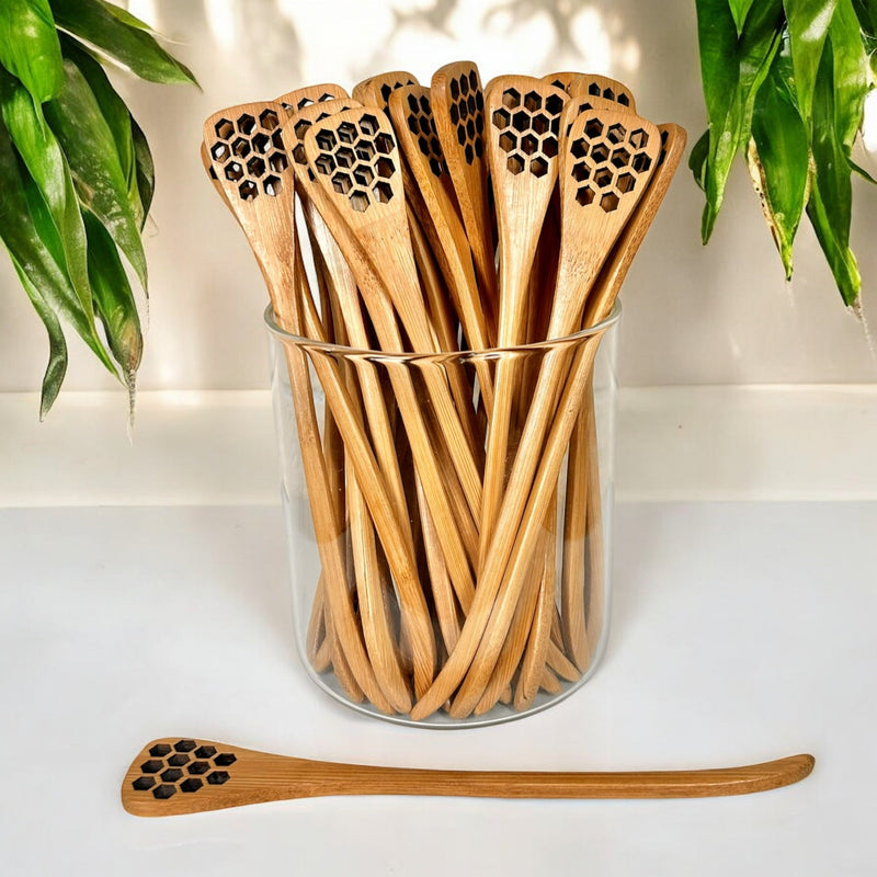 Bamboo Honey Dipper – Sustainable Drizzling Tool for Honey, Syrups & More