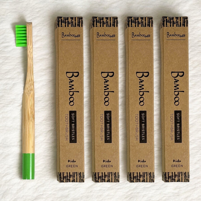 Bamboo Kids Toothbrush with Round Handle – Eco-Friendly Children’s Toothbrush