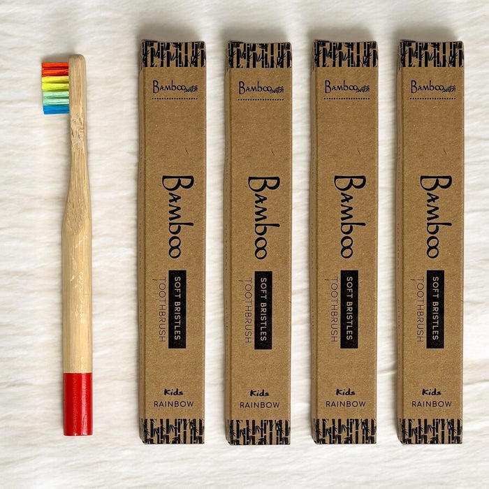 Bamboo Kids Toothbrush with Round Handle – Eco-Friendly Children’s Toothbrush