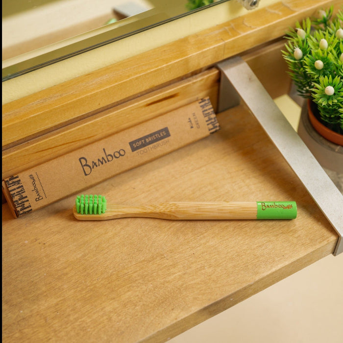 Bamboo Kids Toothbrush with Round Handle – Eco-Friendly Children’s Toothbrush