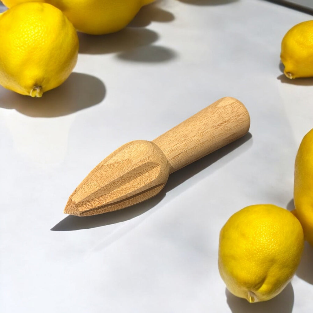 Bamboo Lemon Juicer Drill – Eco-Friendly Handheld Citrus Juicer for Lemons & Limes