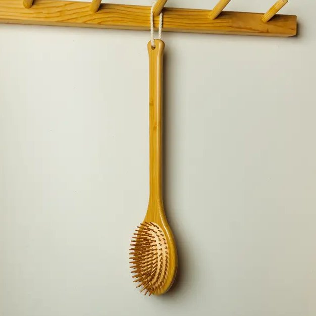 Bamboo Long Handle Back Massager | Eco-Friendly Full Body Massage Tool | Bamboo Peg Massager