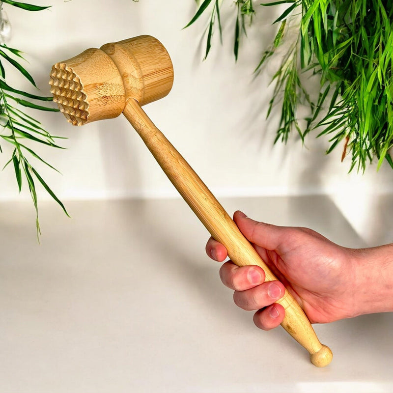 Bamboo Meat Tenderizer – Eco-Friendly Plastic-Free Kitchen Mallet