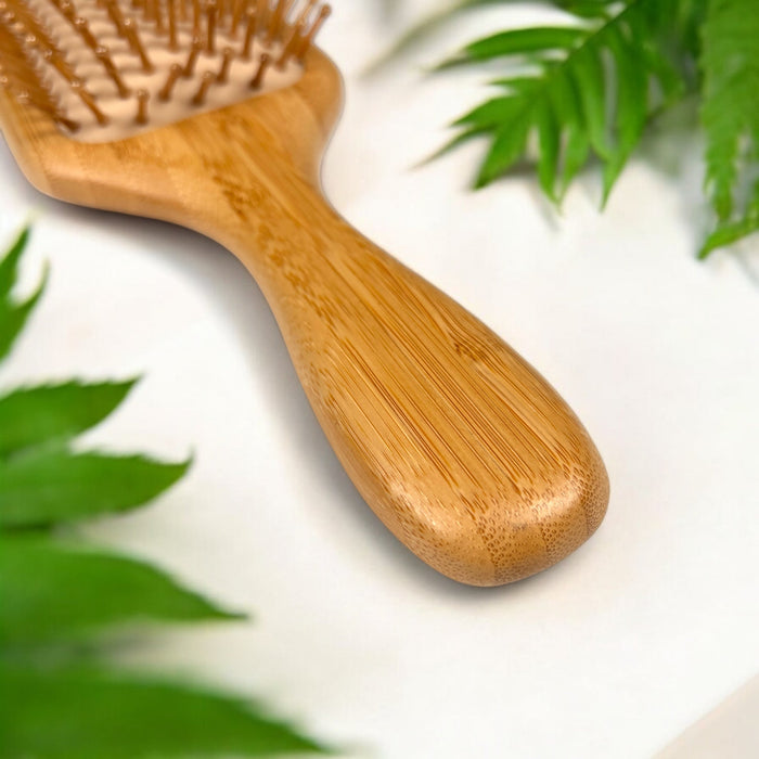Bamboo Paddle Hair Brush with Comfort Handle – Eco-Friendly Detangling Brush for Smooth, Healthy Hair