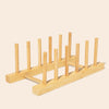 Bamboo Pegged Drying Rack – Compact Eco-Friendly Dish Drainer