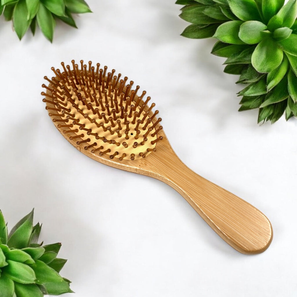 Sustainable Bamboo Rounded Hair Brush with Classic Handle