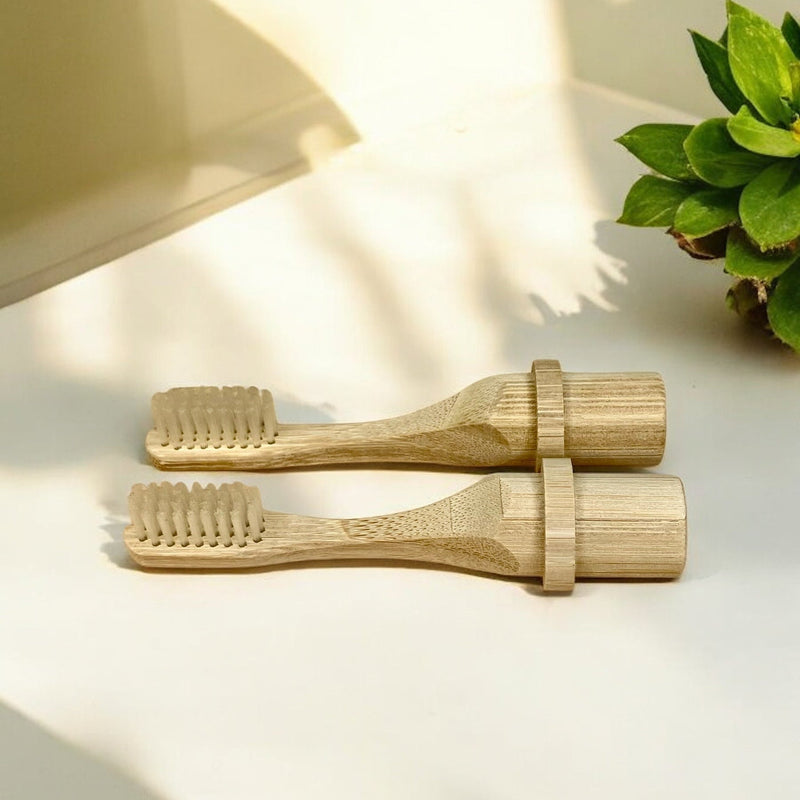 Bamboo Travel Toothbrush With Natural Bristles
