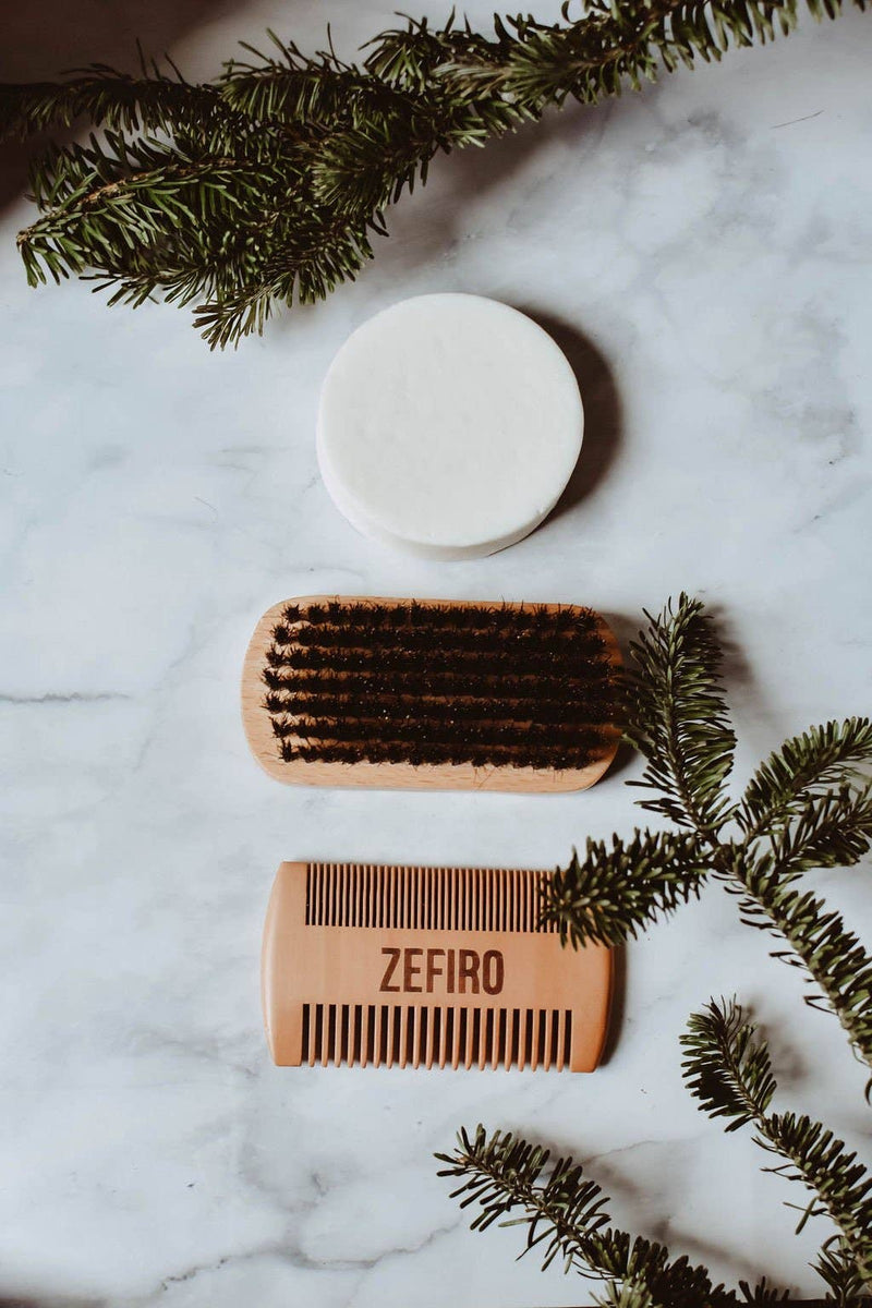 Beard Comb – Pear Wood | Plastic-Free Grooming Essential