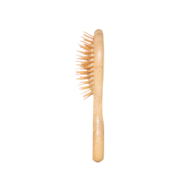Mini Bamboo Hair Brush – 100% Bamboo, Plastic-Free & Compostable | Travel Hair Brush