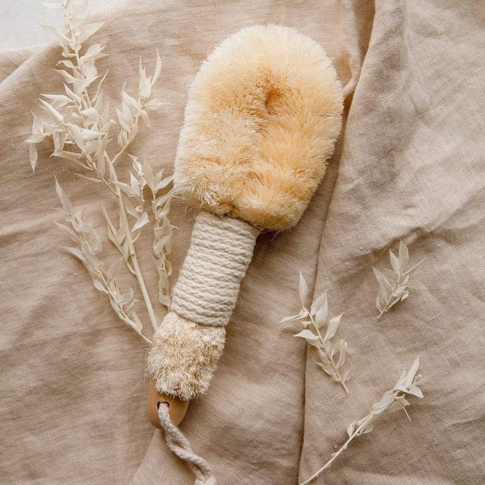 Dry Body Brush – Plant-Based Sisal Bristles & Wooden Handle | Plastic-Free, Vegan & Compostable Exfoliating Body Tool