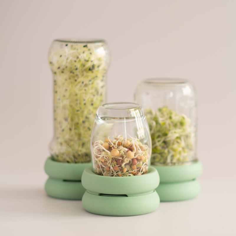 Reusable Silicone Sprouting Lids | Mason Jar Sprout Kit