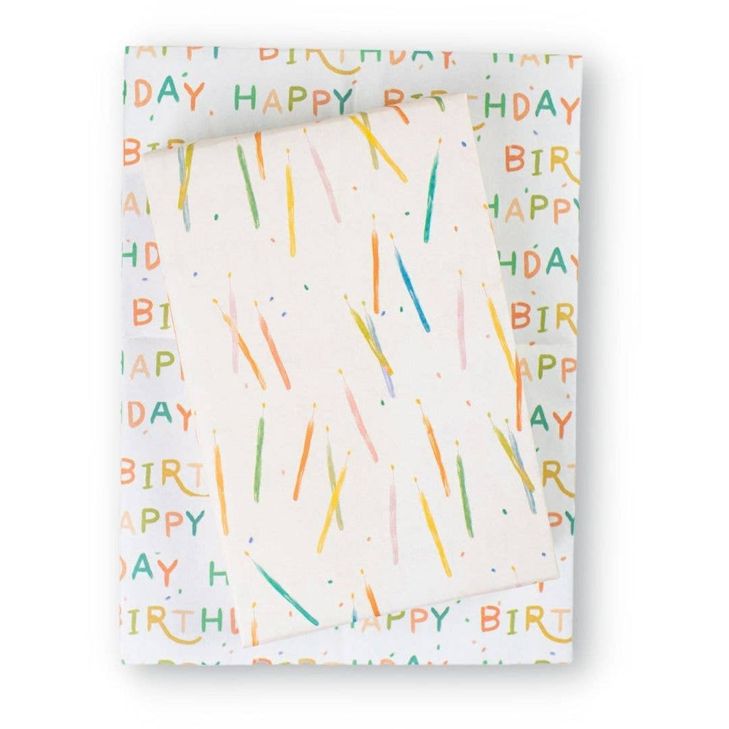 Candles / Happy Birthday • Double-Sided Eco Wrapping Paper