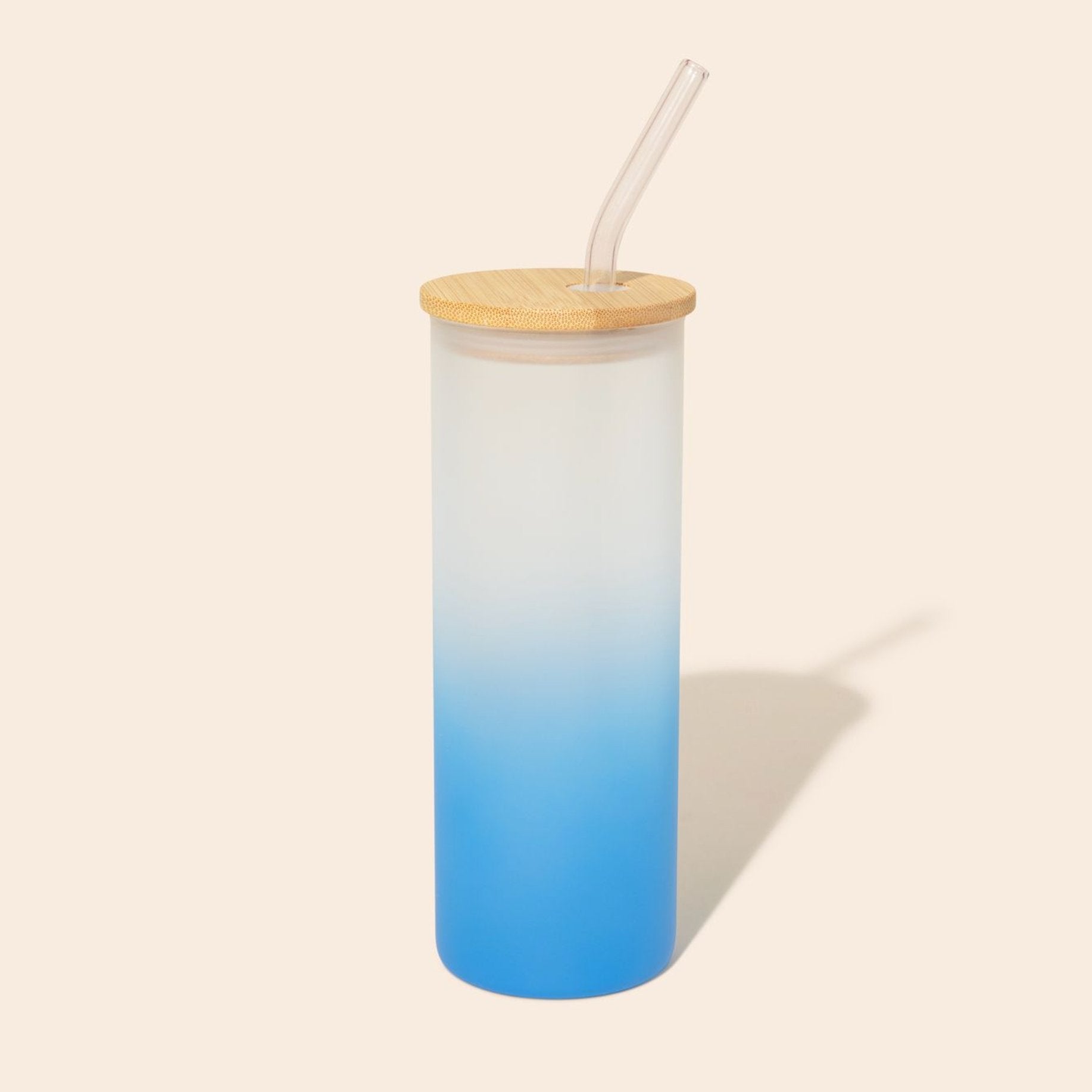 Colored Glass Tumbler with Glass Straw | Reusable Eco-Friendly Drinking Cup