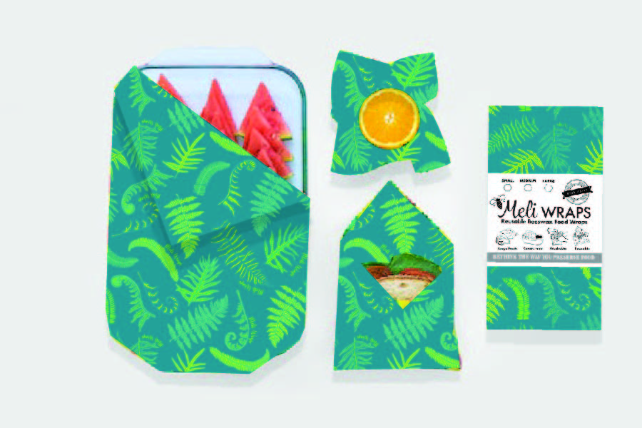 Beeswax Food Wrap – Fern Print | Reusable Organic Cotton Wraps