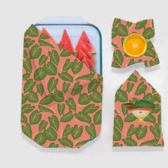 Beeswax Wrap Bulk Roll – Kalo Print | Reusable Eco-Friendly Food Wrap Roll