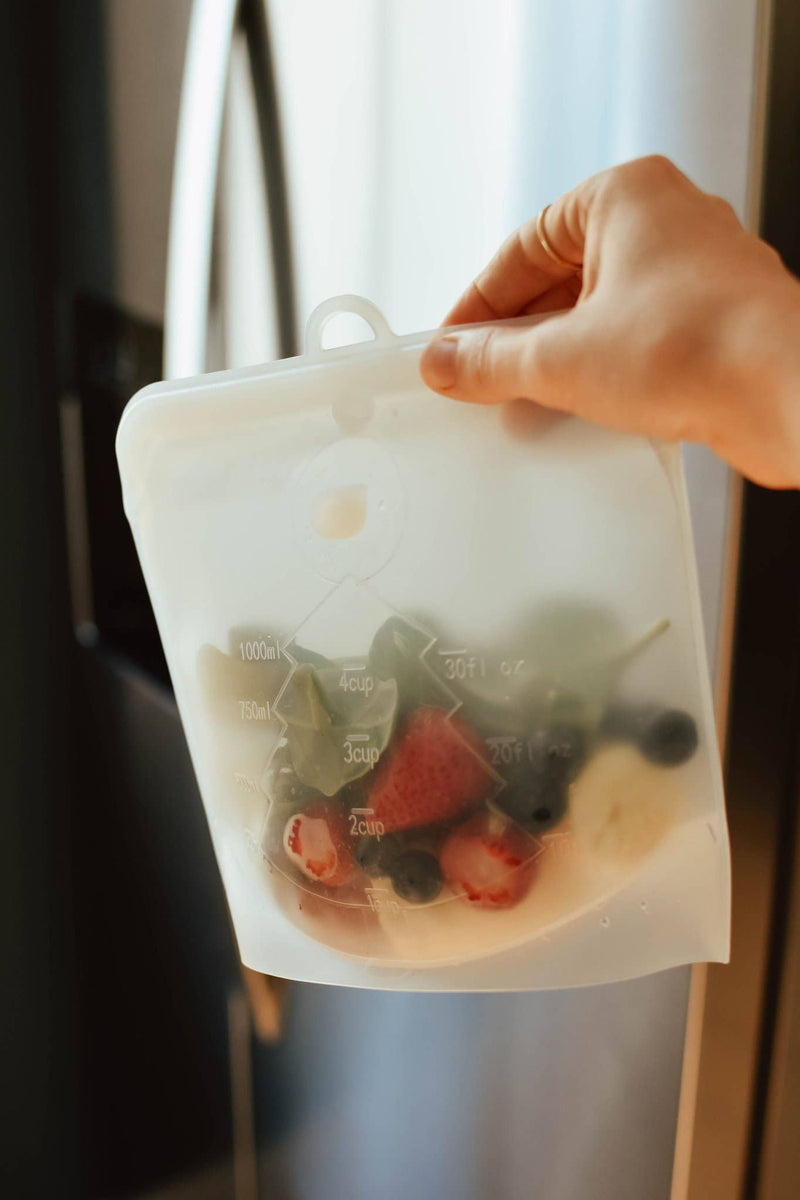 Turquoise Silicone Snap Close Bag – Medium | Reusable Food Storage | Zero-Waste Alternative