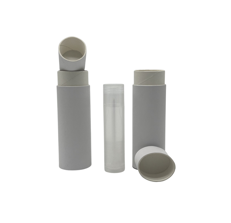 .5 ounce / 15 g White Oval Push-up Lip Balm Tubes