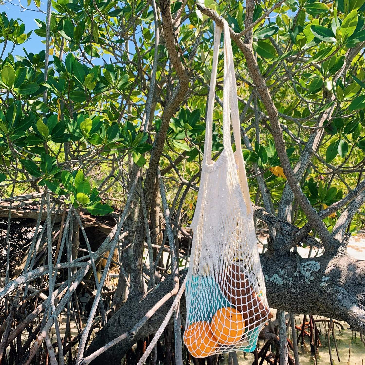 Organic Cotton String Bag – Reusable Mesh Tote | Plastic-Free &amp; GOTS Certified