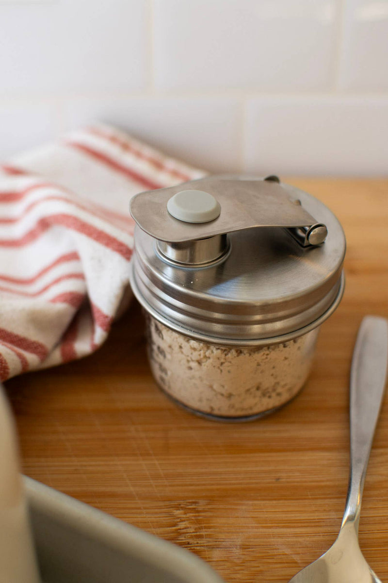 Pourable Jar Lid – Wide Mouth | Stainless Steel Mason Jar Pour Lid | Plastic-Free Kitchen Storage