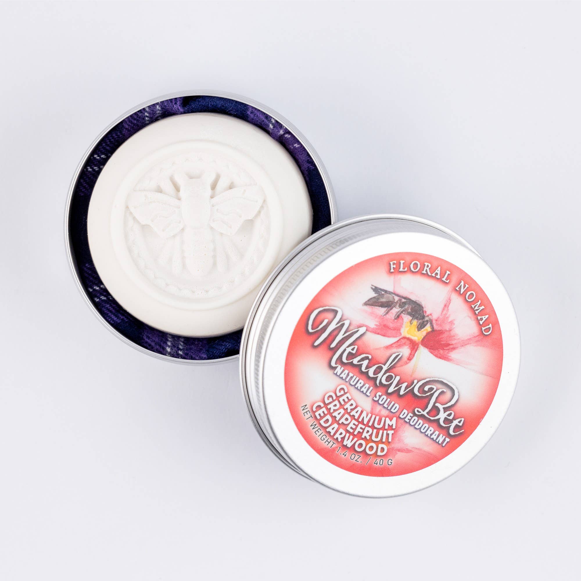 Meadow Bee - Floral Nomad Meadow Bee Deodorant-Grapefruit Geranium Cedar
