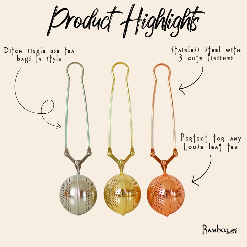 Stainless Steel Tea Strainer | Gold