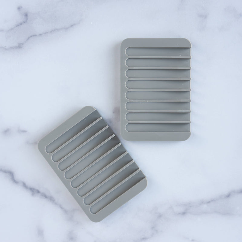Earth Ahead - Waterfall Silicone Soap Dish - Stone Grey