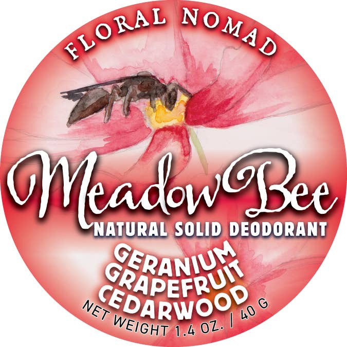 Meadow Bee - Floral Nomad Meadow Bee Deodorant-Grapefruit Geranium Cedar