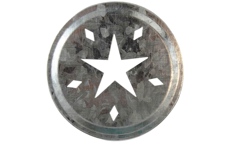 Star Cutout Galvanized Metal Lid Inserts for Mason Jars 10 Pack
