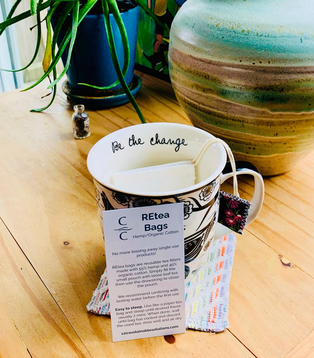 Reusable Tea Bags – Eco-Friendly Hemp & Cotton Filters