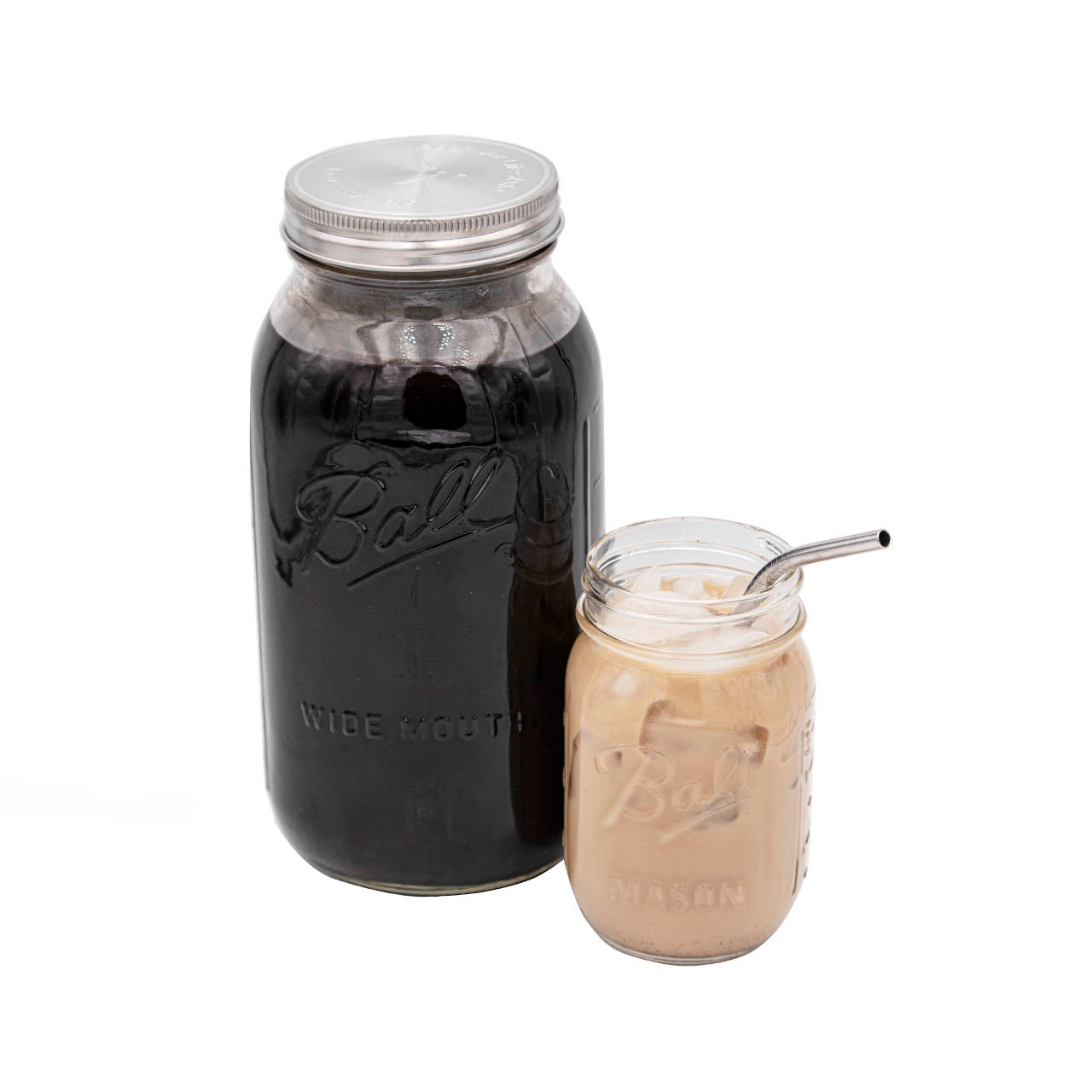 Cold Brew Coffee &amp; Tea Maker Stainless Steel Filter With Lid for Mason Jars