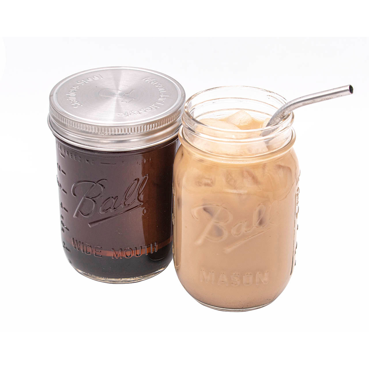 Cold Brew Coffee &amp; Tea Maker Stainless Steel Filter With Lid for Mason Jars