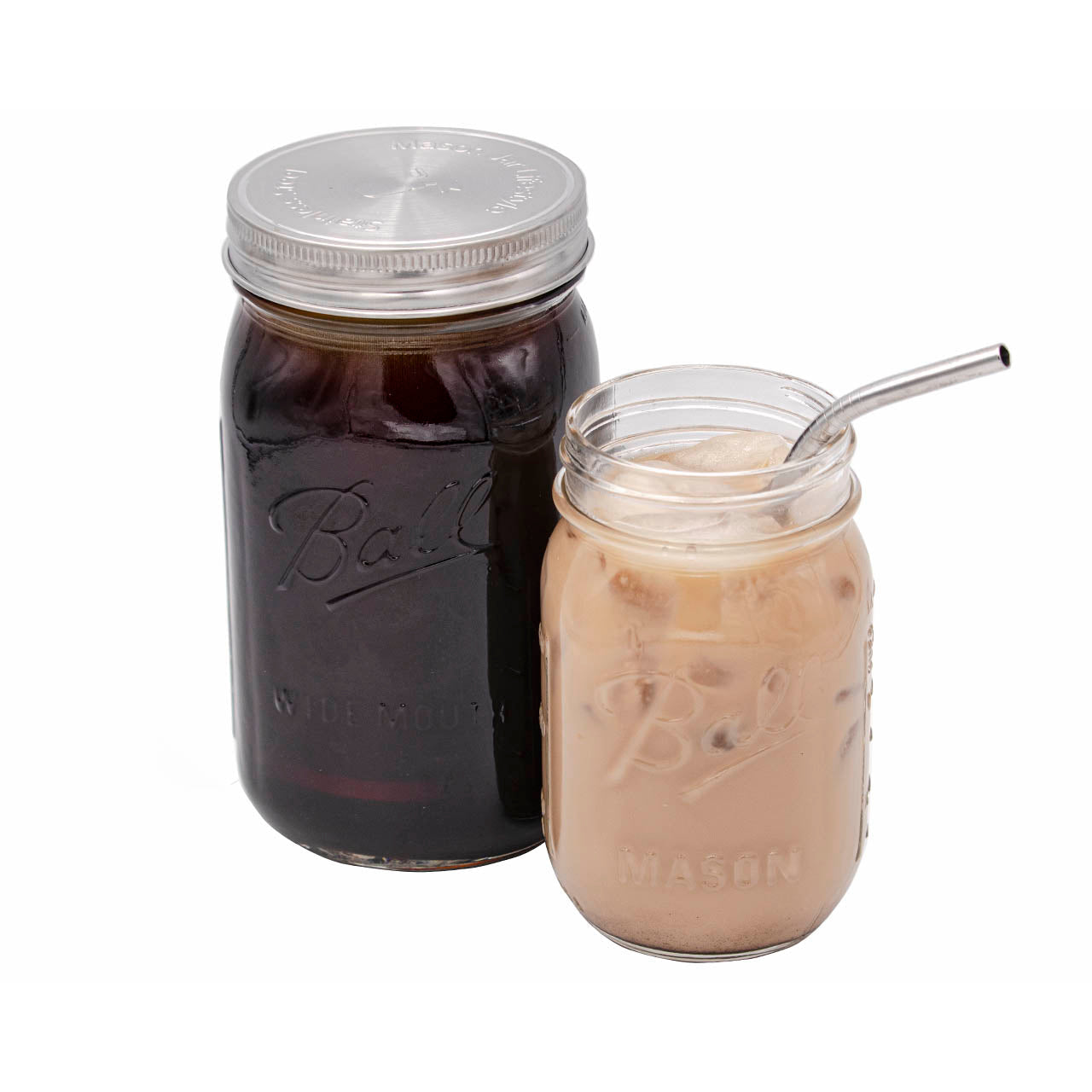 Cold Brew Coffee &amp; Tea Maker Stainless Steel Filter With Lid for Mason Jars