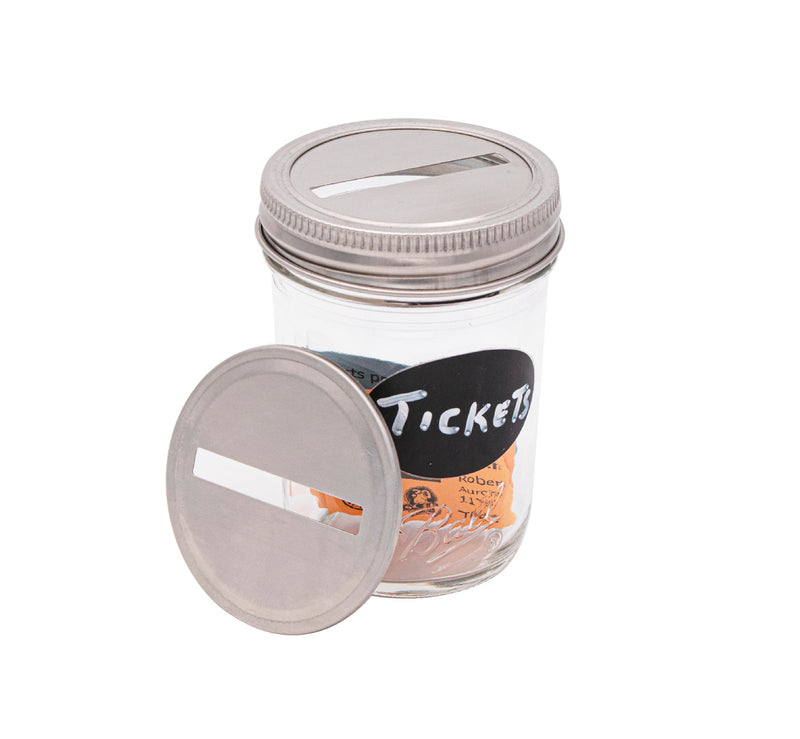 Coin Slot Bank Stainless Steel Lid Inserts for Mason Jars 10 Pack