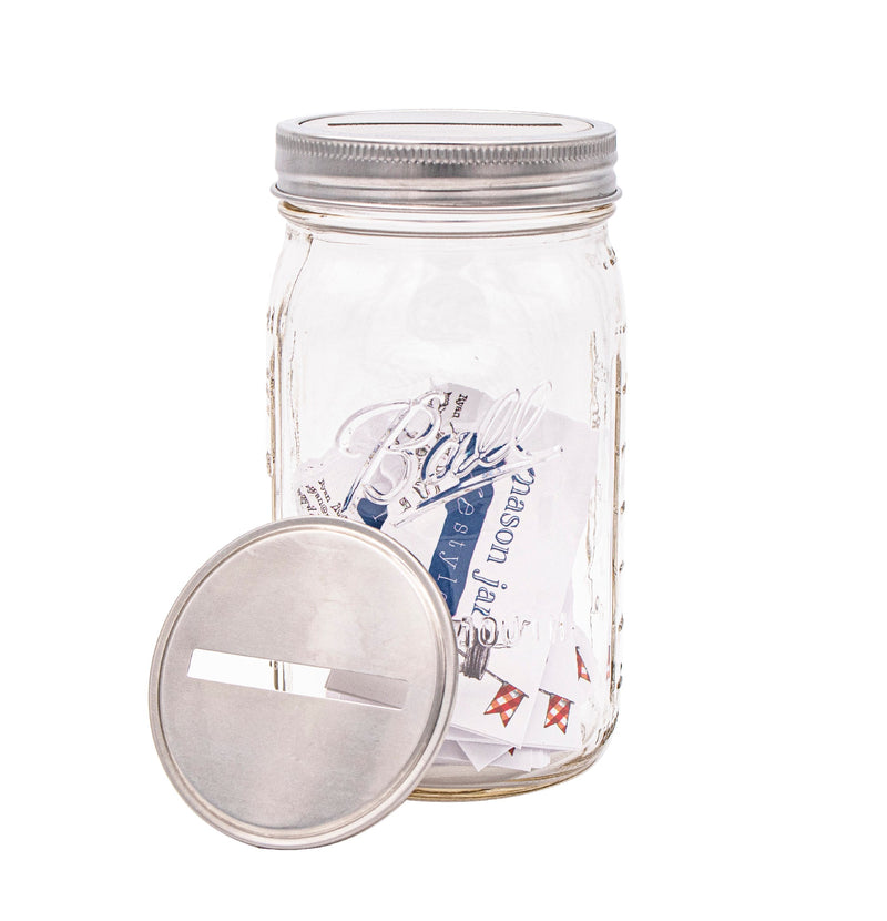 Coin Slot Bank Stainless Steel Lid Inserts for Mason Jars 10 Pack
