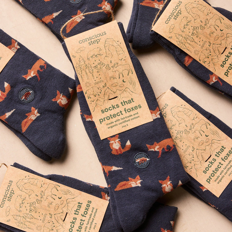 Socks that Protect Foxes - Crew Length
