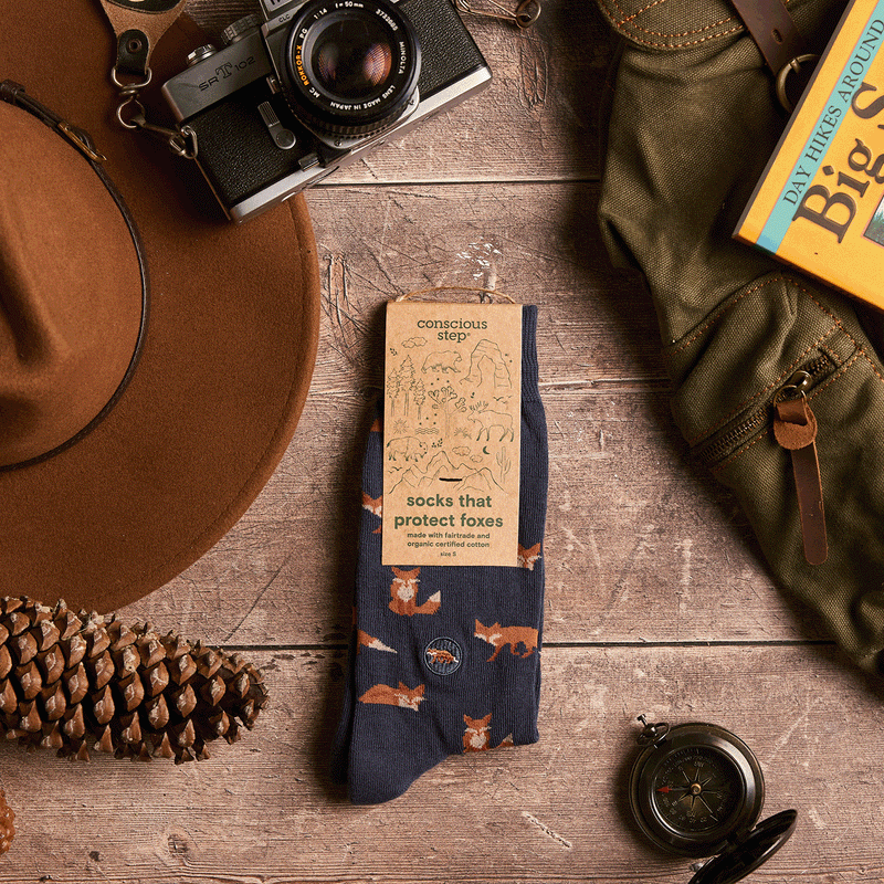 Socks that Protect Foxes - Crew Length