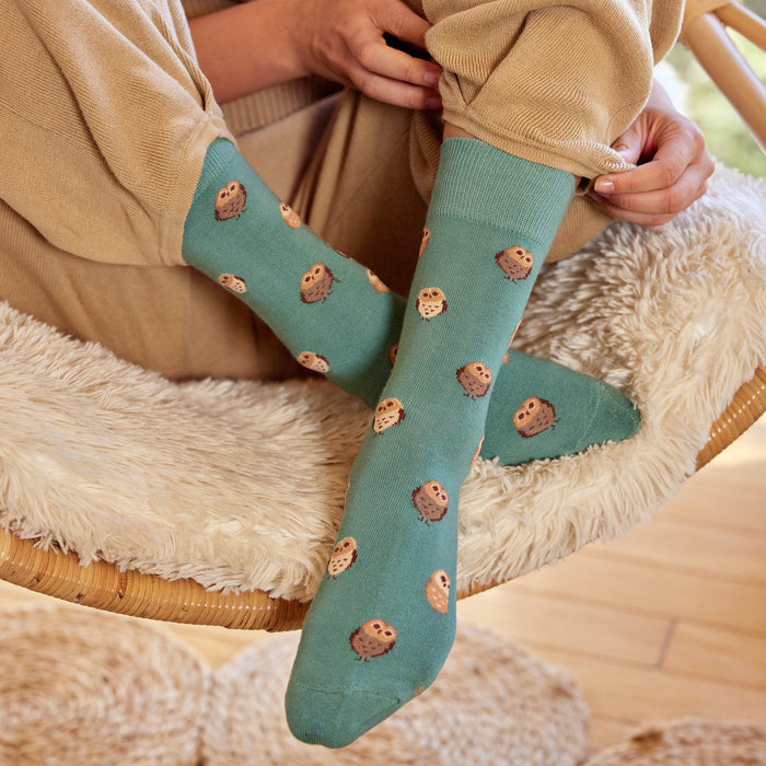 Socks that Protect Owls - Crew Length