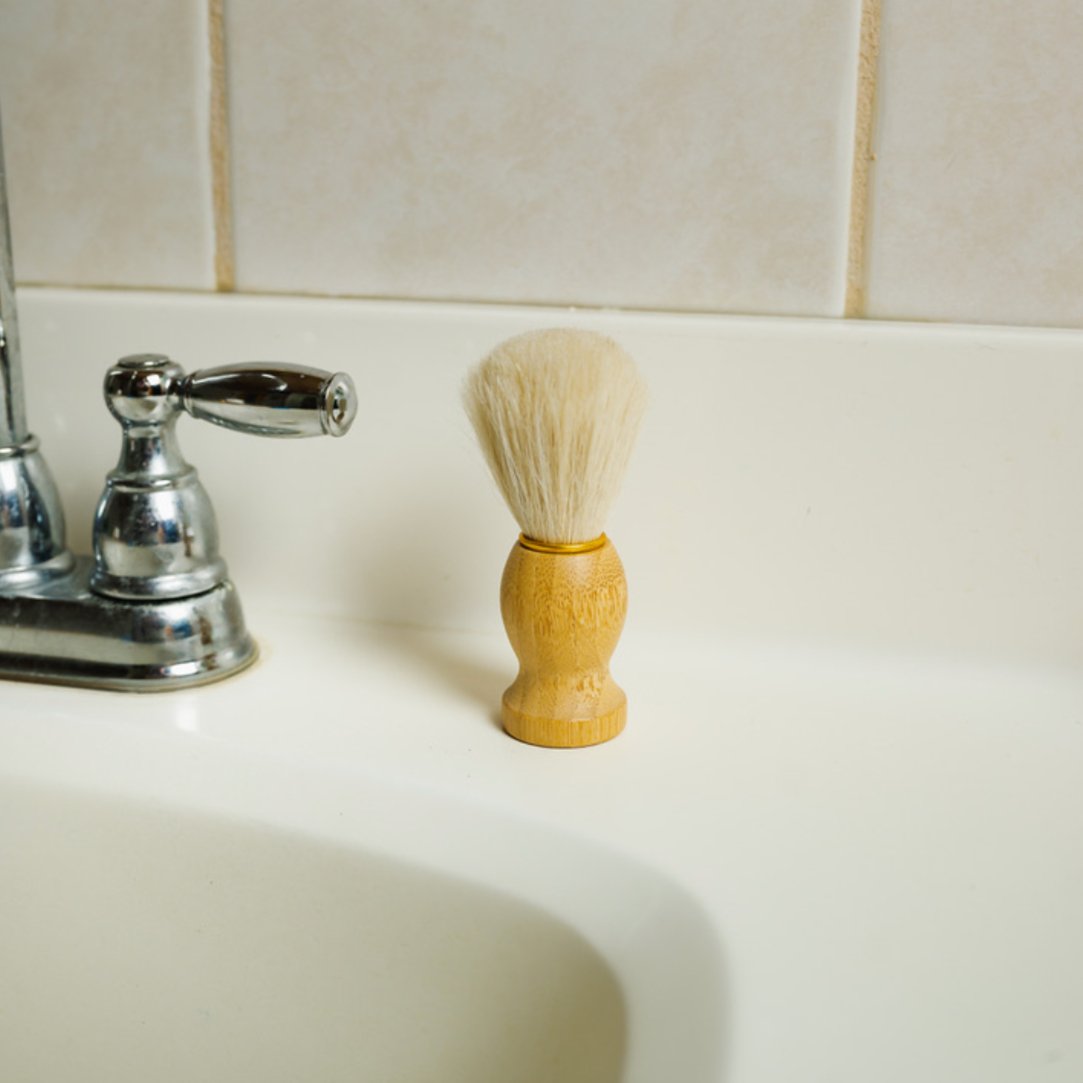 Bamboo Shave Brush with Holder | Eco-Friendly Shaving Brush with Natural Bristles