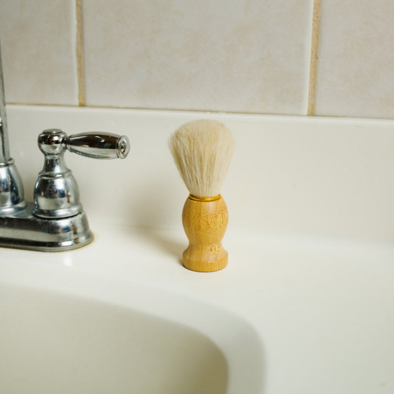 Bamboo Shave Brush with Holder