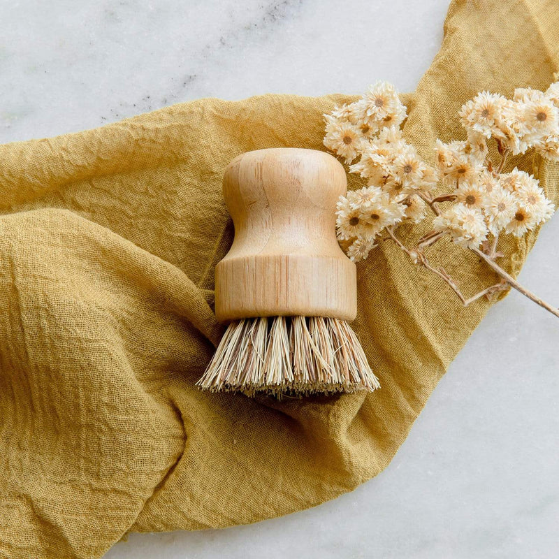 Pot Scrubber – Bamboo & Plant Fiber Brush | Plastic-Free, Compostable & Kitchen Cleaning Tool