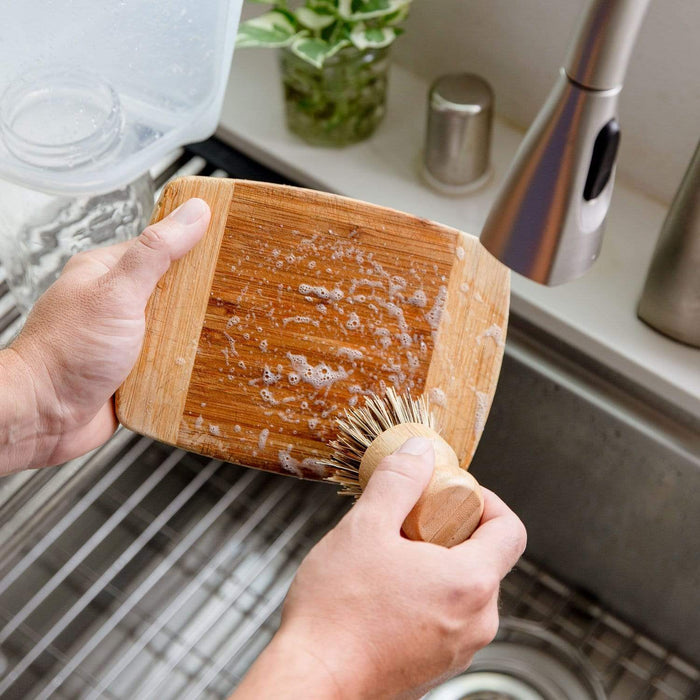 Pot Scrubber – Bamboo & Plant Fiber Brush | Plastic-Free, Compostable & Kitchen Cleaning Tool