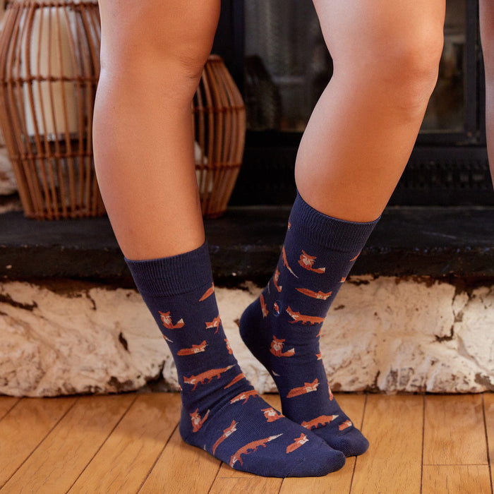 Socks that Protect Foxes - Crew Length
