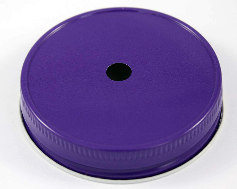 Painted Metal Straw Hole Tumbler Lids for Regular Mouth Mason Jars