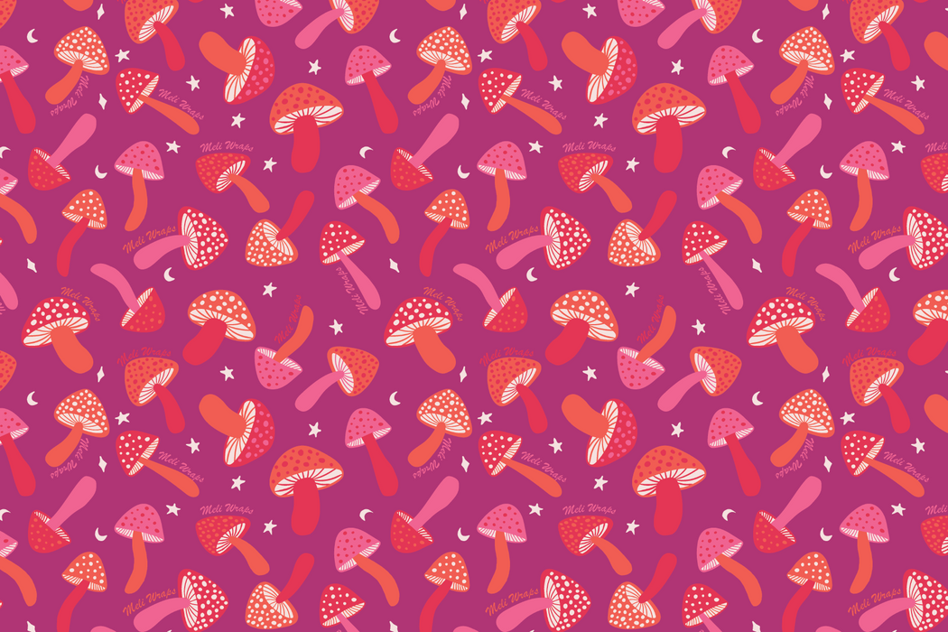 Purple Mushroom Swedish Dish Cloth Set of 3 | Reusable Eco-Friendly Cleaning Cloths