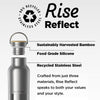 12oz Reflect Insulated Bottle – Bamboo Cap, Recycled Steel