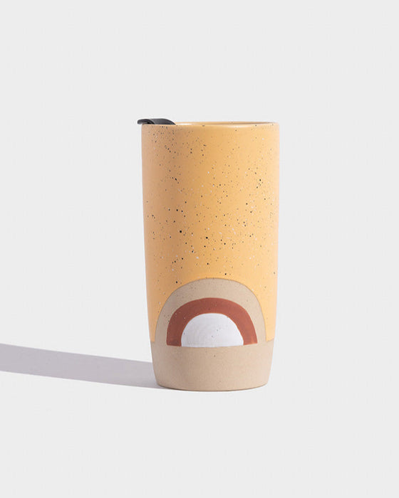Stoneware Insulated Travel Mug – 10 oz. Ceramic Comfort